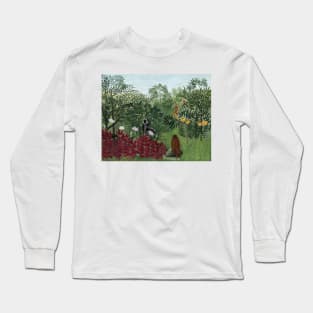 Tropical Forest with Monkeys by Henri Rousseau Long Sleeve T-Shirt